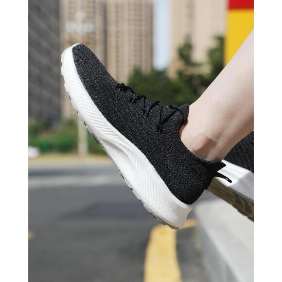 Mens Running Shoes Walking Sneakers Sports Fashion Casual Black Mesh Footwear - Picture 5 of 7